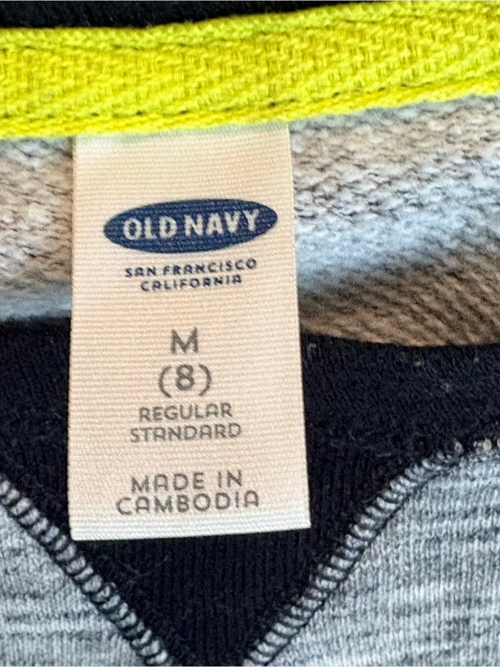 Old Navy Girls All Heart French Terry Raglan Sweatshirt Gray M 8